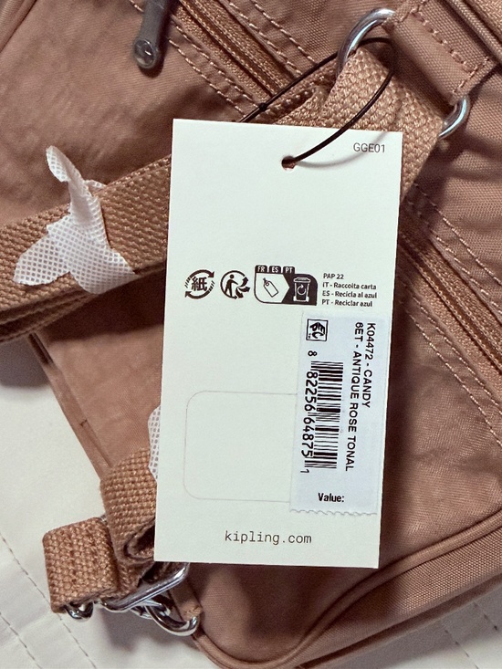 Kipling Candy Convertible Mini Backpack - NEW - Antique Rose Tonal main image 4